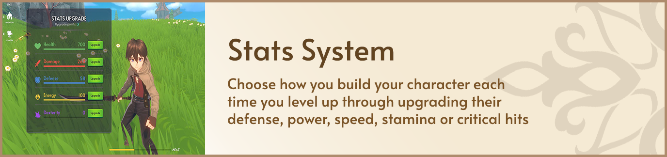 champion hunters stats system , game features